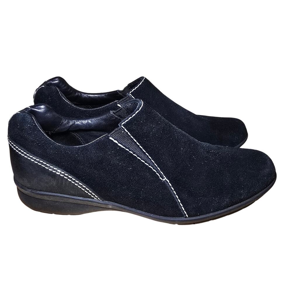 Cole Haan Women's BLACK SUEDE Water Proof Slip On Comfort Loafers Sz 7 B - Picture 4 of 9